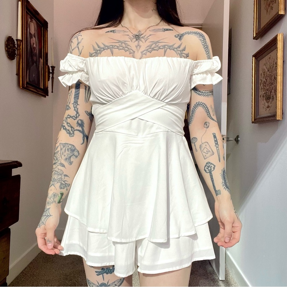 Puff Sleeve Jumpsuit/ Romper